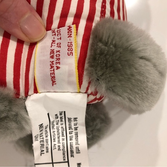 VTG  Dakin 1985 Fun Farm CHRIS Mouse Plush Pajamas Glasses EUC - Picture 6 of 6